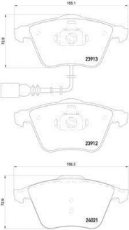 Комплект гальмівних колодок BREMBO P85129