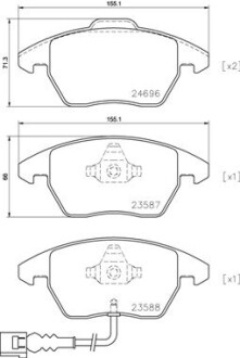 Гальмівні колодки тюнінгові BREMBO P85146X