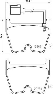 Комплект гальмівних колодок BREMBO P85152