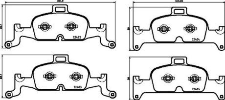 Гальмівні колодки дискові BREMBO P85 164