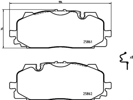 Гальмівні колодки тюнінгові BREMBO P85165X