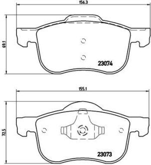 Гальмівні колодки дискові BREMBO P86 016