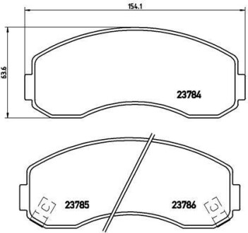 Комплект гальмівних колодок BREMBO P99003