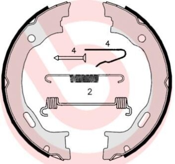 Гальмівні колодки барабанні BREMBO S50515