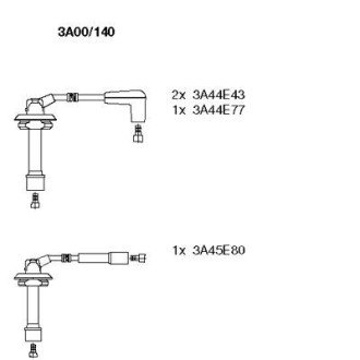 Комплект проводів SUBARU Forester/Impreza/Legacy \'\'2.0 \'\'91-07 BREMI 3A00/140