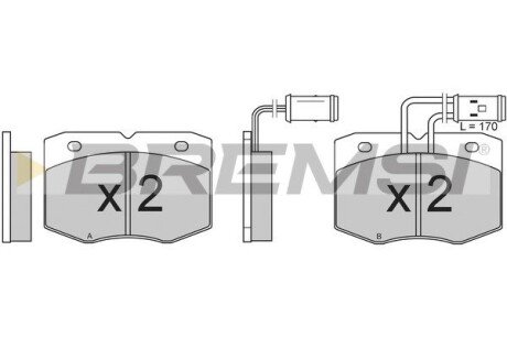 Гальмівні колодки пер. Iveco Daily 89-98 (brembo) BREMSI BP2556