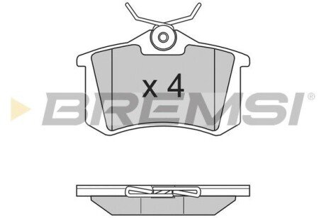 Гальмівні колодки зад. Caddy III/IV/Passat/Audi A4/A6 (Lucas) BREMSI BP2807