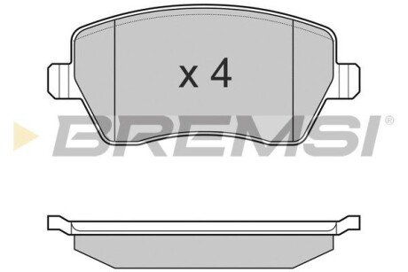 Гальмівні колодки пер. Kangoo/Logan 08-/Duster 10- (TRW) BREMSI BP3026