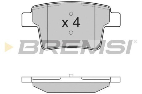 Гальмівні колодки зад. X-Type/Mondeo 00-11 (bosch) BREMSI BP3266