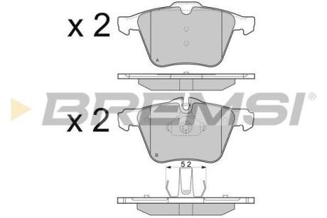 Гальмівні колодки пер. Ford Mondeo 07-15/Volvo S80 06- (ATE) BREMSI BP3299