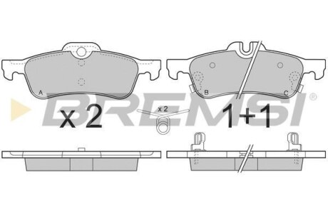 Гальмівні колодки зад. Toyota Yaris 05- (TEVES) BREMSI BP3320