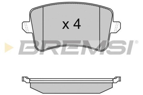 Гальмівні колодки зад. A4 07-/Q5 12- (LUCAS GIRLING) BREMSI BP3349