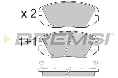 Гальмівні колодки пер. Tucson 04-10 (mando) BREMSI BP3401