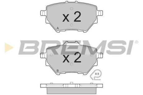 Гальмівні колодки зад. Citroen C4/Peugeot 308 II 13- (Bosch) BREMSI BP3561