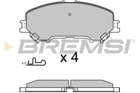 Гальмівні колодки пер. Qashqai II/Kadjar 13- (Akebono) BREMSI BP3629