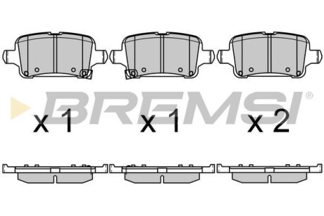 Гальмівні колодки зад. ASTRA 1.0-1.6 15-22 BREMSI BP3723