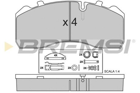 Гальмівні колодки пер. Iveco/MAN/MB BREMSI BP7284