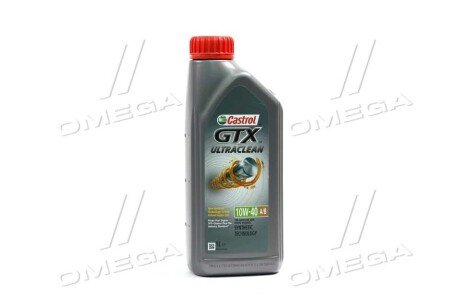 Олива моторна 10W-40 GTX ULTRACLEAN API SN, ACEA A3/B4, RN 0700/RN 0710, 1л, н/синт. CASTROL 15DE17