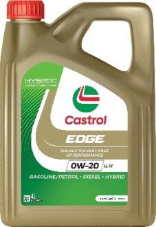 Олива моторна EDGE 0W-20 LL IV (Каністра 4л) CASTROL 15F612