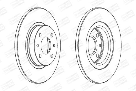 FIAT диск гальмівний передній Alfa Romeo 145/146,Bravo,Tempra,Panda 03-,Marea,Punto,Lancia CHAMPION 561469CH