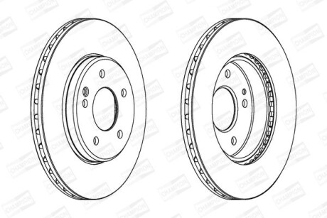 DB диск гальмівний передній W202 93- CHAMPION 561697CH