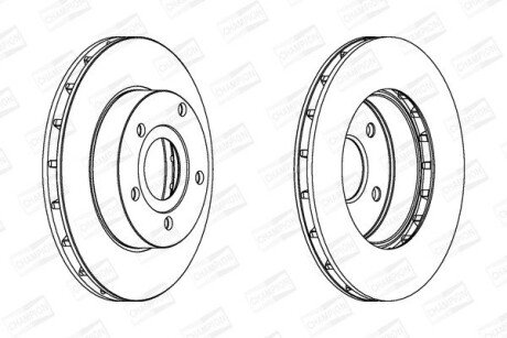 Диск гальмівний передній (кратно 2) Jeep Grand Cherokee (99-) CHAMPION 562147CH