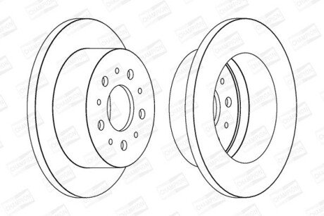 Диск гальмівний задній (кратно 2) Citroen Jumper (06-)/Fiat Ducato (06-)/Peugeot Boxer (05-) CHAMPION 562526CH