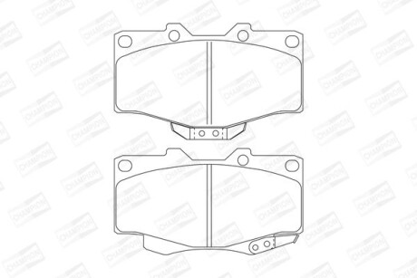 Колодки гальмівні дискові передні Toyota Land Cruiser (J7,J8,J9), 4 Runner (II,III) CHAMPION 572140CH