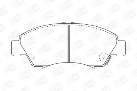 Фото гальмівні колодки пер. Honda Civic 87-01 (AKEBONO) CHAMPION 572324CH Гальмівні колодки пер. Honda Civic 87-01 (AKEBONO) CHAMPION 572324CH