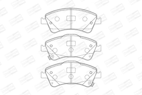 Фото гальмівні колодки пер. Toyota Avensis 08- (bosch) CHAMPION 572525CH Гальмівні колодки пер. Toyota Avensis 08- (bosch) CHAMPION 572525CH