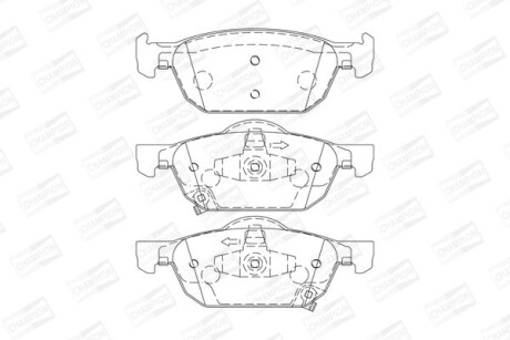 Колодки гальмівні дискові передні Honda Accord VIII, Civic IX CHAMPION 572624CH