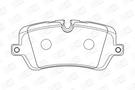 Колодки гальмівні дискові задні Land Rover Range Rover Sport II, Range Rover IV, Discovery V CHAMPION 573439CH (фото 1)