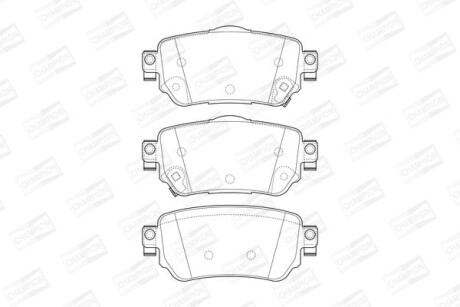 Колодки гальмівні дискові задні Nissan X-Trail III, Qashqai II, Leaf (17-)/ Renault Kadjar (15-) CHAMPION 573658CH