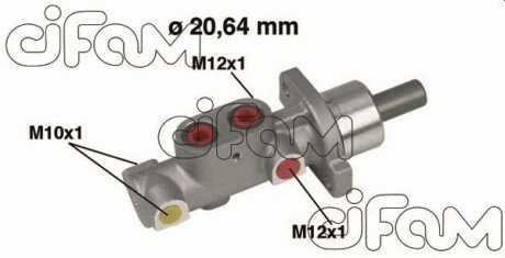 PEUGEOT Главный тормозной цилиндр 206 1.1I 99- 20.64 CIFAM 202-296