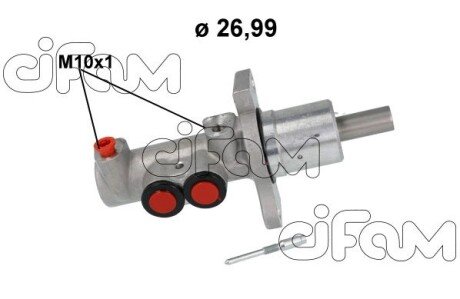 JEEP Головний гальмівний циліндр CHEROKEE 2.5 CRD 01-, 2.8 04-, 3.7 01- CIFAM 202-866