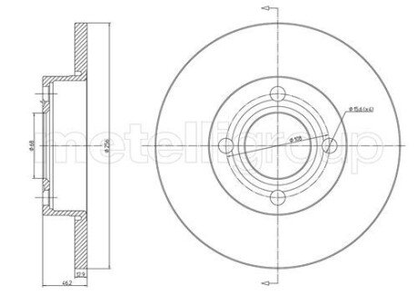 VW Диск тормозной передн.Audi 80,100 76-91 CIFAM 800-062