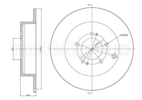 Гальмівний диск задн. C4/C-Crosser/4008/4007/ASX/Lancer/Outlander04- CIFAM 800-1332C