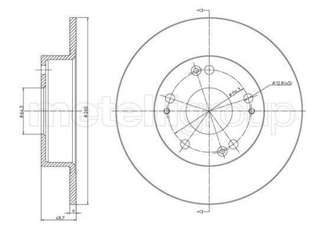 HONDA Гальмівний диск задній ACCORD VII 2.0-2.4 03-08 CIFAM 800-1648C