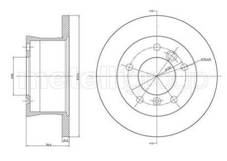 DB Диск тормозной задн. VW LT 96-Sprinter (272*16) CIFAM 800-492