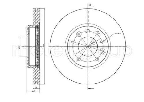 MAZDA диск гальм передн. Mazda 6 -07 (283*25) CIFAM 800-621C (фото 1)