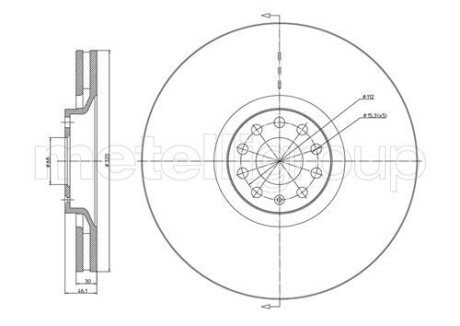 Гальмівний диск A4/A6/Allroad/Exeo (97-13) CIFAM 800-705C (фото 1)