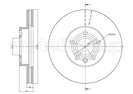 FORD Гальмівний диск передн. GALAXY I 1.9 95-, 2.0 95-, 2.3 97-, SEAT, VW CIFAM 800-736C