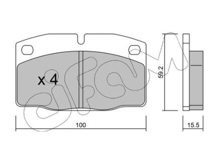 DAEWOO Гальмівні колодки передн. Lanos,Nexia,Opel Kadett E,Astra F,Corsa,Vectra A CIFAM 822-044-0