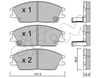 HYUNDAI Тормозн.колодки передн.Accent 94-,Getz 02-,Pony 89- CIFAM 822-081-1