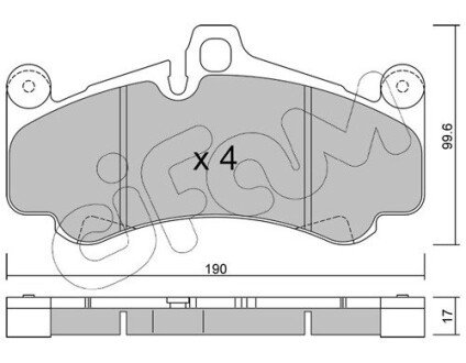 PORSCHE Колодки гальмівні передн. 911 3.6, 3.8, 4.0 01- CIFAM 822-1004-0