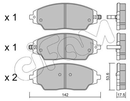 CHEVROLET гальмівні колодки передн. Aveo 11- CIFAM 822-1008-0