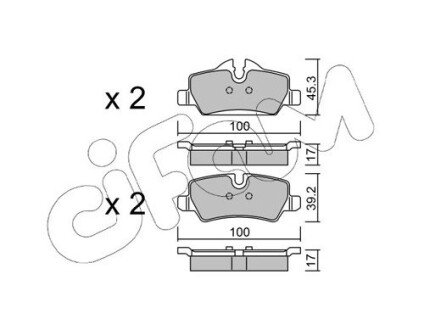 MINI Колодки гальмівні задні MINI COOPER 1.2-2.0 2013- CIFAM 822-1014-0