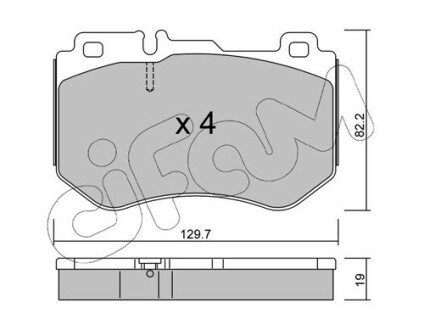 DB Колодки гальмівні передні W205 CIFAM 822-1018-0