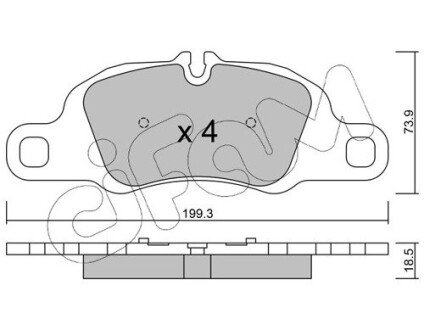 PORSCHE Колодки гальмівні передн. 911, BOXSTER CIFAM 822-1027-0 (фото 1)