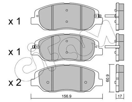 HYUNDAI гальмівні колодки передн. Santa Fe, Kia Carnival CIFAM 822-1031-0